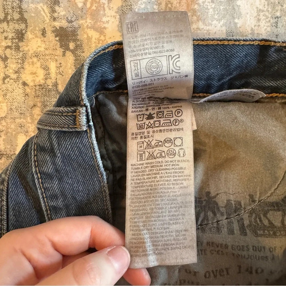 Levi's Orange Tab Jeans 27 x 27 505C Distressed  Medium Wash Grunge Punk Slim - Picture 15 of 16